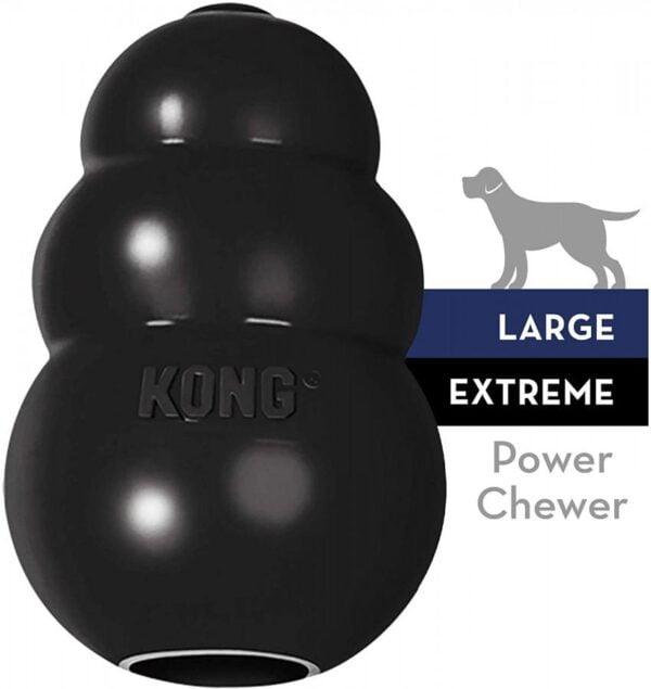 KONG - Extreme Black Dog Treat Dispensing Toy - Large 11cm (4.3in)
