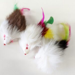 Amazing Pet - Cozy Mouse with Feather Tail Cat Toy - 14CM (5.5in)-1