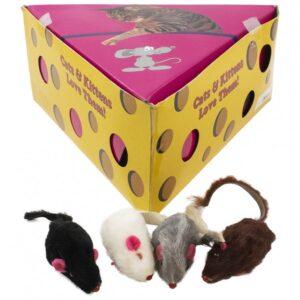 Amazing Pet - Fur Mouse in Cheese Box - 5cm (2in) 48PK