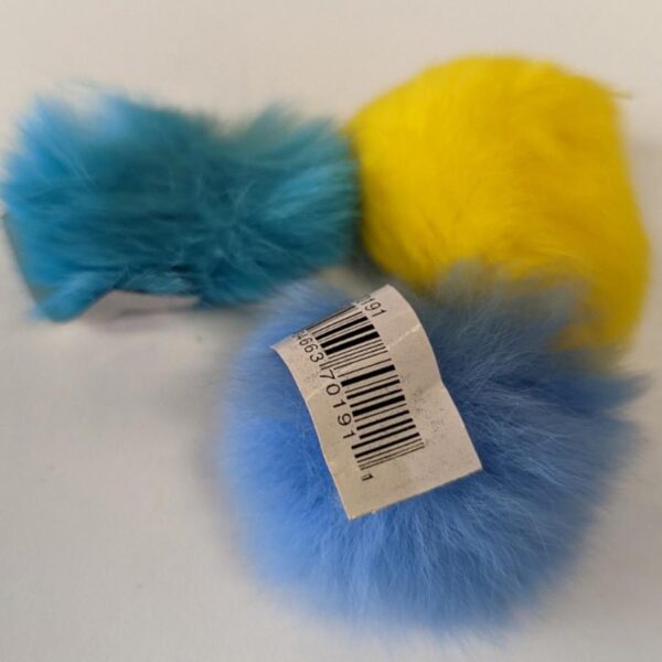 Amazing Pet Products - REAL FUR BALLS Assorted - 5cm (2in) (sold separately)-1
