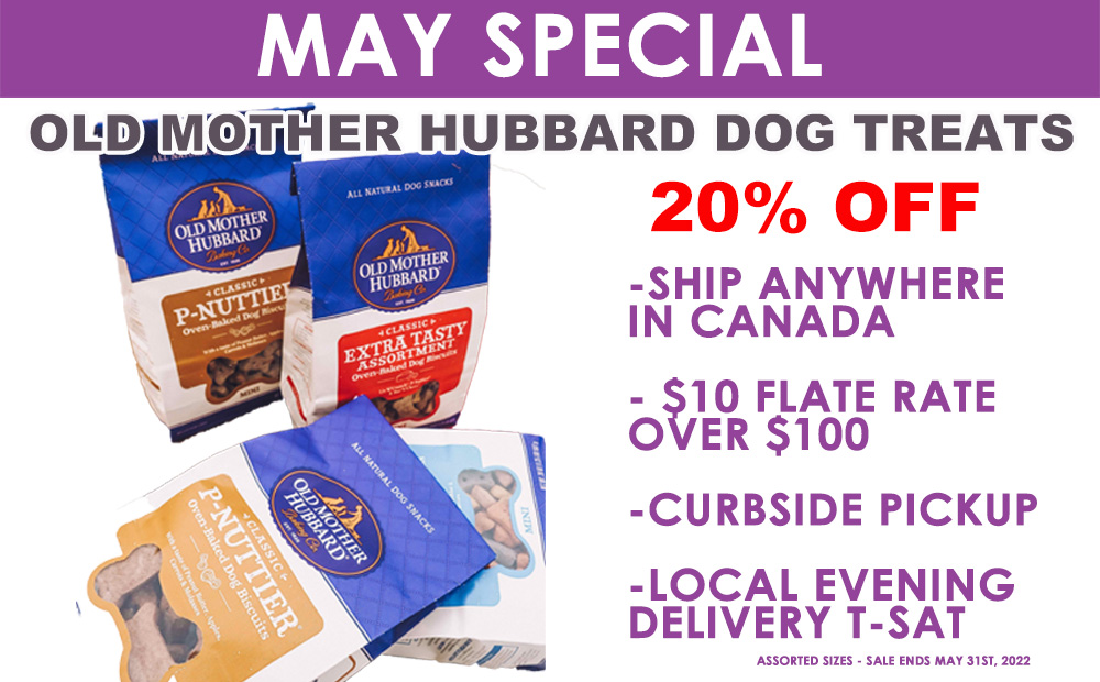 May 2022 Special – 20% Off Old Mother Hubbard Dog Treats