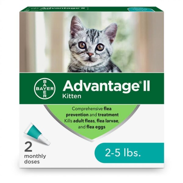 Bayer - Advantage® II Kitten Once-A-Month Topical Flea Treatment - Under 2.3 kg - 2 Doses