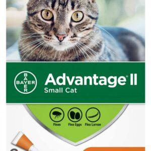 Bayer - Advantage® II Small Cat Once-A-Month Topical Flea Treatment - 2.3 to 4 kg - 2 Doses