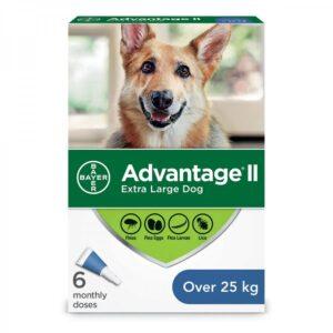 Bayer - K9 Advantage® II XLarge Dog Once-A-Month Topical Flea Treatment - Over 25 kg - 6 Dose