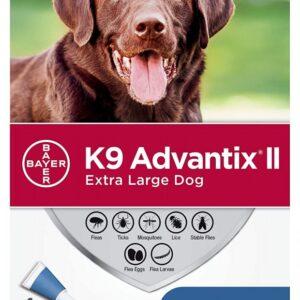 Bayer - K9 Advantix® II Extra Large Dog Once-A-Month Topical Flea & Tick Treatment - Over 25 kg - 6 Doses
