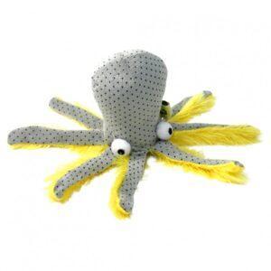BeOneBreed - Plush Octopus Bell, Crinkle & Catnip - 22cm (8.7in)