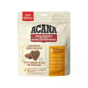 Champion Foods - Acana High-Protein Crunchy Biscuits CHICKEN LIVER Recipe - Large - 255G (9OZ)