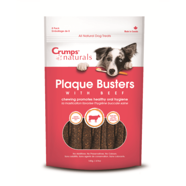 Crumps' Naturals - Dog Plaque Busters with Beef - 7in 8 pk