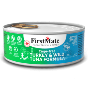 FirstMate - Cat LID GF 50/50 Cage Free TURKEY and WILD TUNA Wet Food - 156GM (5.5 oz)