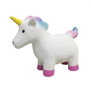 Foufou Brand - Rainbow Bright Latex Chew Toy Unicorn - 10cm (4in)