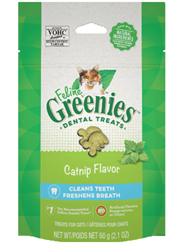 Greenies - Cat Dental CATNIP Flavour Cat Treats - 60GM (2.1oz)