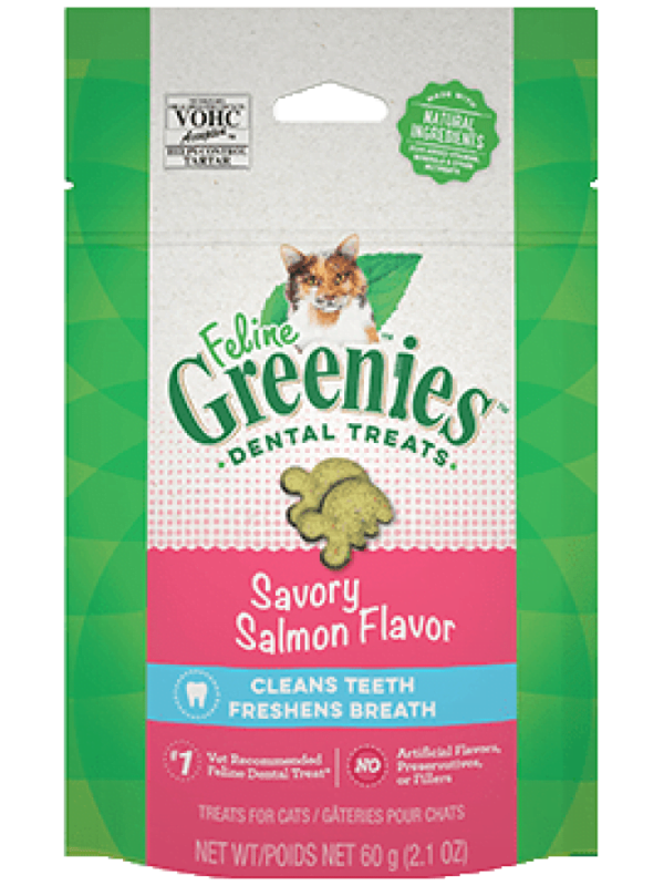 Greenies - Cat Dental SAVORY SALMON Flavour Cat Treats - 60GM