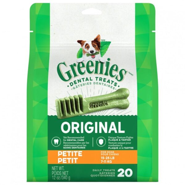 Greenies - Dog Dental Chew ORIGINAL - PETITE 20CT - 340GM (12oz)