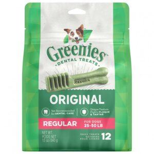 Greenies - Dog Dental Chew ORIGINAL - REGULAR 12CT - 340GM (12oz)