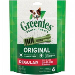 Greenies - Dog Dental Chew ORIGINAL - REGULAR 6CT - 170GM (6oz)