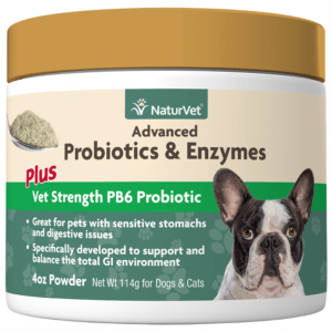 NaturVet - Advanced Probiotics & Enzymes Powder - 114GM (4oz)