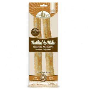 Nothin To Hide - Roll PEANUT BUTTER Dog Chew - Large - 25.4CM (10in) 2PK