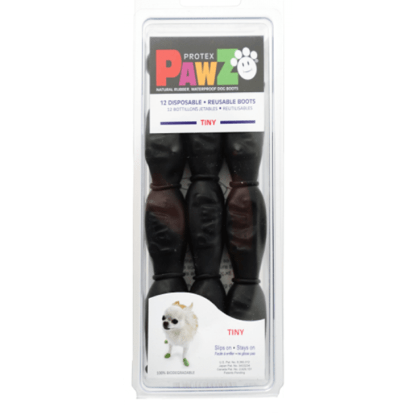 Pawz - TINY Rubber Dog Boots - BLACK