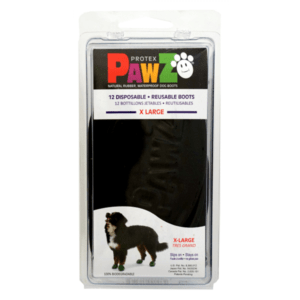 Pawz - XLARGE Rubber Dog Boots - BLACK