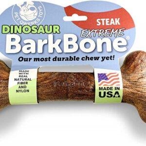 Pet Qwerks - Extreme Steak Dino BarkBone Nylon Chew - XXXLarge