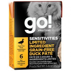 Petcurean - GO! CAT Sensitivities GF LID Duck Pate - 182G (6.4oz)