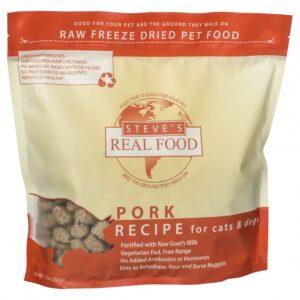 SO - Steve's Real Food - FD Raw Nuggets PORK Dog Food - 20OZ
