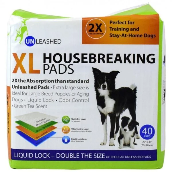 Unleashed - Unleashed Housebreaking Pads - XLarge 40PK - 76 x 90CM (29x35in)