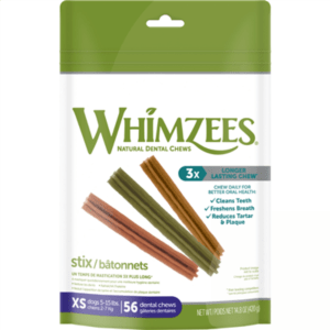 Whimzees-STIX-Dental-Chew-Xsmall-48pk-9CM-(3.5in)