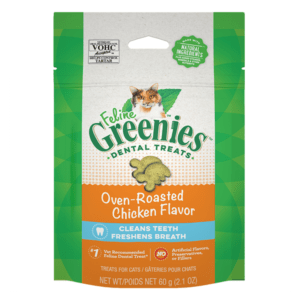 Greenies - Cat Dental OVEN ROASTED CHICKEN Flavour Cat Treats - 60GM
