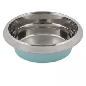 Petmate - Easy Grip Stainless Bowl - Teal - 1.83ML (62oz)