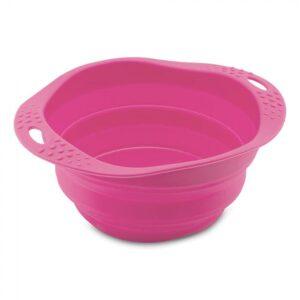 Beco Pets - Silicone Travel Bowl Pink - Small - 0.38L