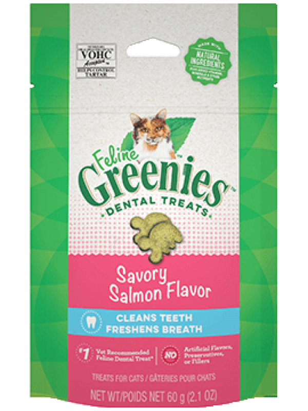 Greenies - Dental Treat Savory Salmon Cat Treat - 130G (4.6oz)