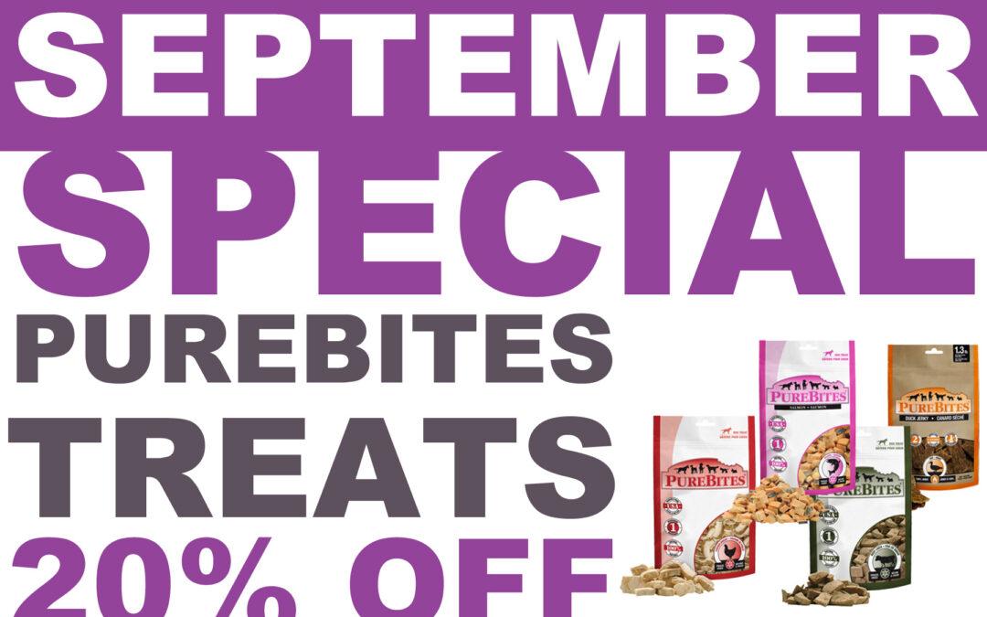 Sept Special – 20% OFF PureBites Treats
