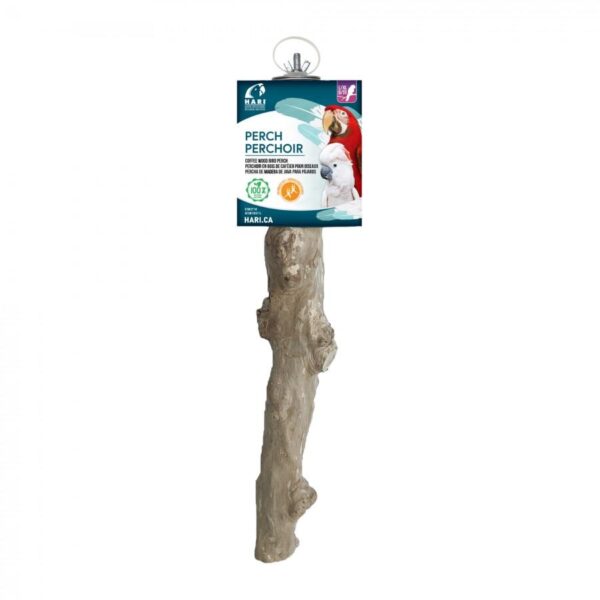 HARI - Java Coffee Wood Perch for Large x Xlarge Parrots - 5 cm
