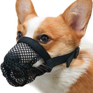 Breathable Mesh Dog Muzzle - Medium - Black