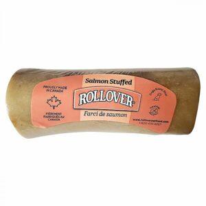 Rollover - Small Stuffed Bone SALMON Dog Chew - 10-15CM (4-6in)