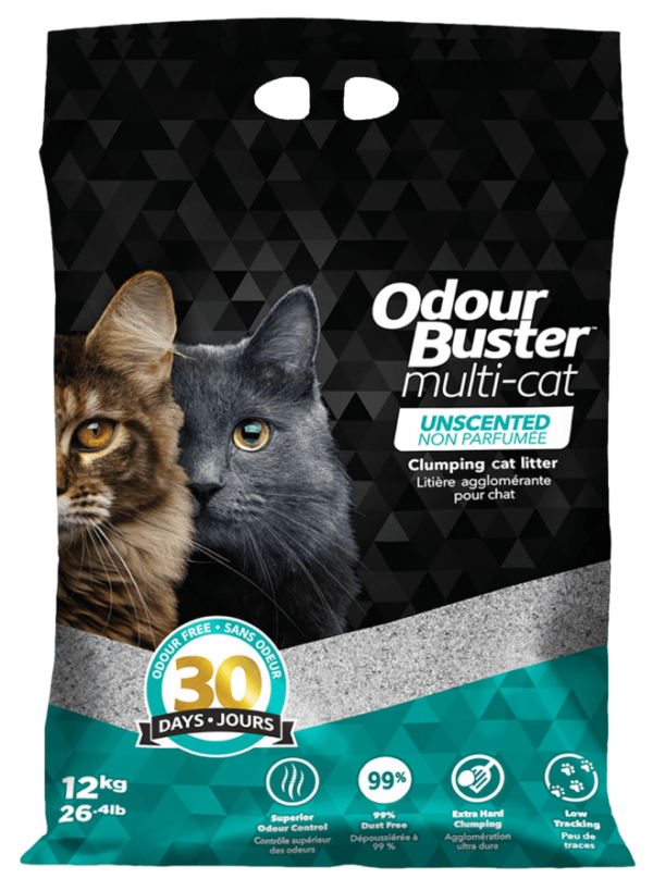 Odour Buster - MULTI-CAT Clumping Litter - 12KG (26.5lb)