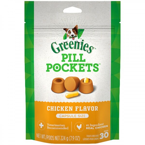 Greenies - Canine Pill Pockets CHICKEN - 30 Caps - 224G (7.9oz)