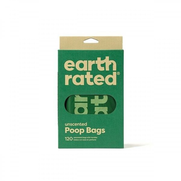 Earth Rated - Handle Poop Bag UNSCENTED - 120 Bags
