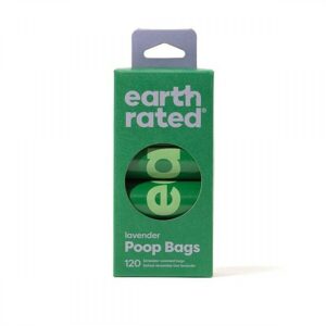 Earth Rated - Poop Bag Refills Lavender - 8 Rolls 120 Bags