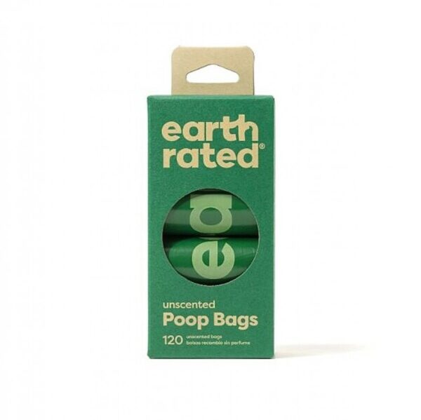 Earth Rated - Poop Bag Refills UNSCENTED - 8 Rolls 120 Bags