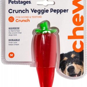 Petstages Crunch Veggies Pepper Dog Chew Toy - Large - 14CM (5.5in) Long