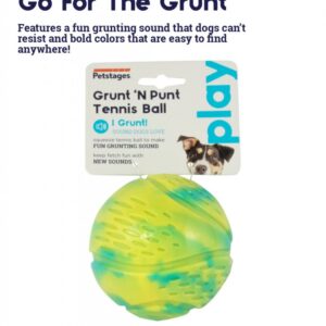 Petstages - Grunt N' Punt Tennis Ball Dog Toy - 9CM (3.5in)