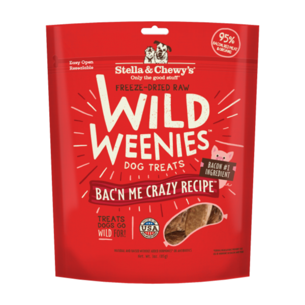 Stella & Chewys - Dog Wild Weenies Bac'n Me Crazy Treats - 85GM