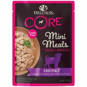 Wellness - Mini Meals - Chunky - Chicken and Chicken Liver Entree in Gravy - 85GM (3oz)