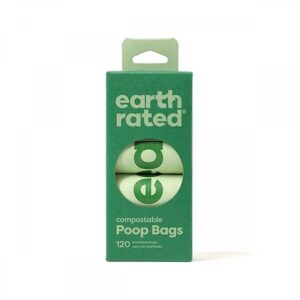 Earth Rated - COMPOSTABLE Refill Poop Bags - UNSCENTED - 8 Roll 120 Bags