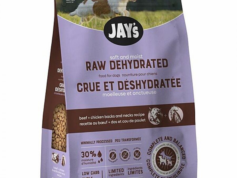Jay’s – Soft & Moist BEEF and CHICKEN BACK/NECK Raw Dehydrated Dog Food – 454GM (16oz)