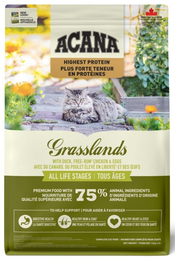 Champion Foods - Acana GRASSLANDS Enhanced Dry Cat Food - 1.8KG