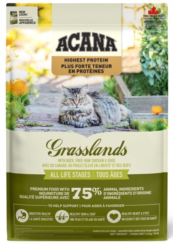 Champion Foods - Acana GRASSLANDS Enhanced Dry Cat Food - 4.5KG