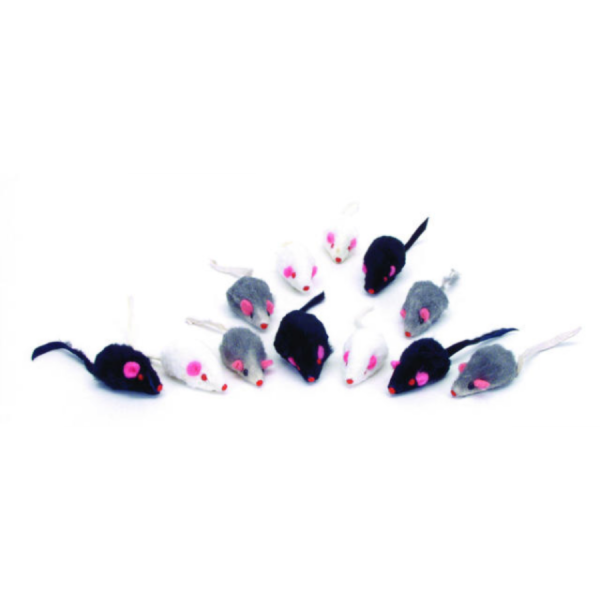 Coastal - Rascals Cat Fur Mice - No Color - 5CM (2in) (sold seperately)